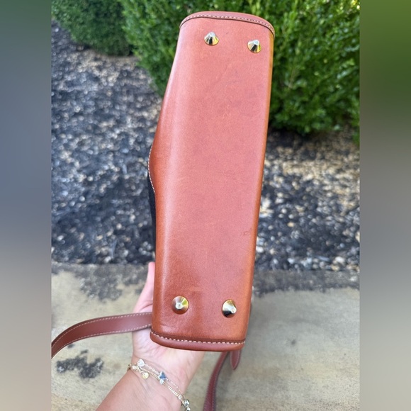 Vintage 90’s Hunt Club leather black & brown crossbody purse - Picture 6 of 8